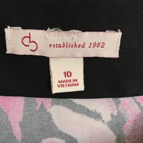 Dressbarn Floral Sleeveless Beaded Midi Sheath Dress Black Pink Women’s Size 10 - Picture 10 of 16